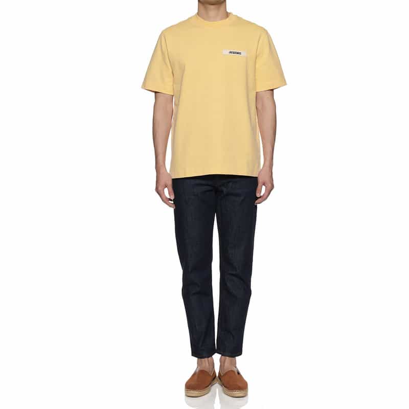 JACQUEMUS ロゴパッチ付きTシャツ YELLOW