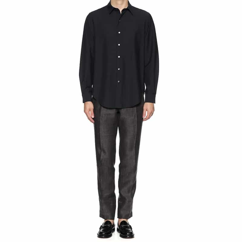 BARNEYS NEW YORK レギュラーカラーシャツ NAVY