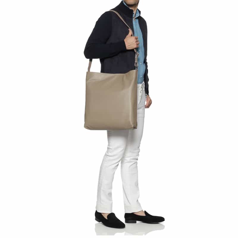 BARNEYS NEW YORK ワンショルダー レザートートバッグ（コインポーチ付き） BEIGE