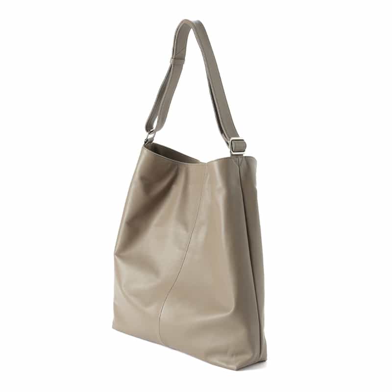 BARNEYS NEW YORK ワンショルダー レザートートバッグ（コインポーチ付き） BEIGE