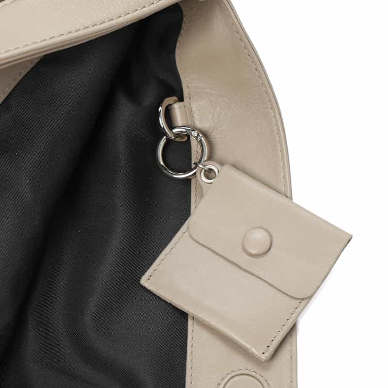 BARNEYS NEW YORK ワンショルダー レザートートバッグ（コインポーチ付き） BEIGE