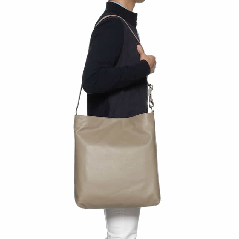 BARNEYS NEW YORK ワンショルダー レザートートバッグ（コインポーチ付き） BEIGE