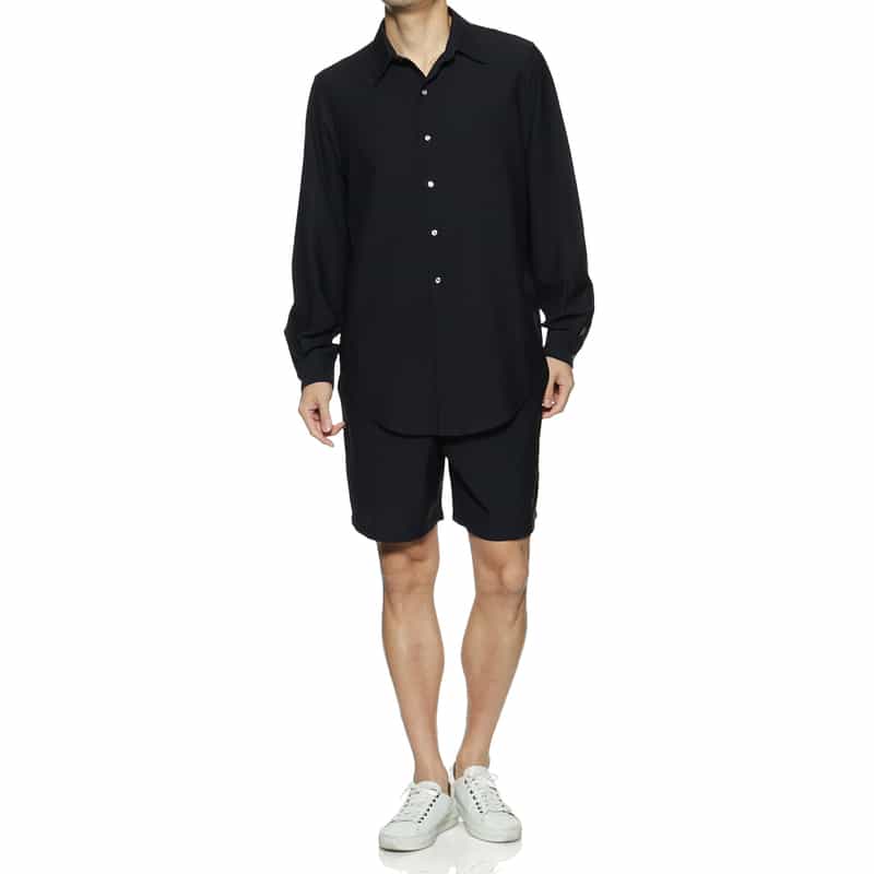 BARNEYS NEW YORK ドローストリング イージーショーツ NAVY