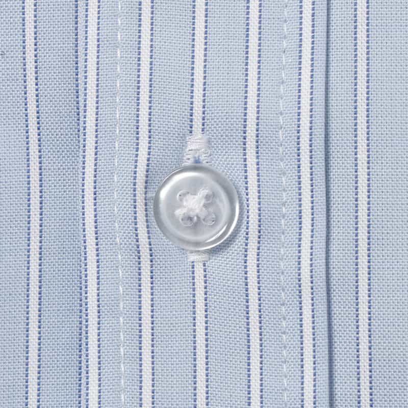 BARNEYS NEW YORK "BARNEYS" タグ付きストライプ柄レギュラーカラーシャツ LT BLUE