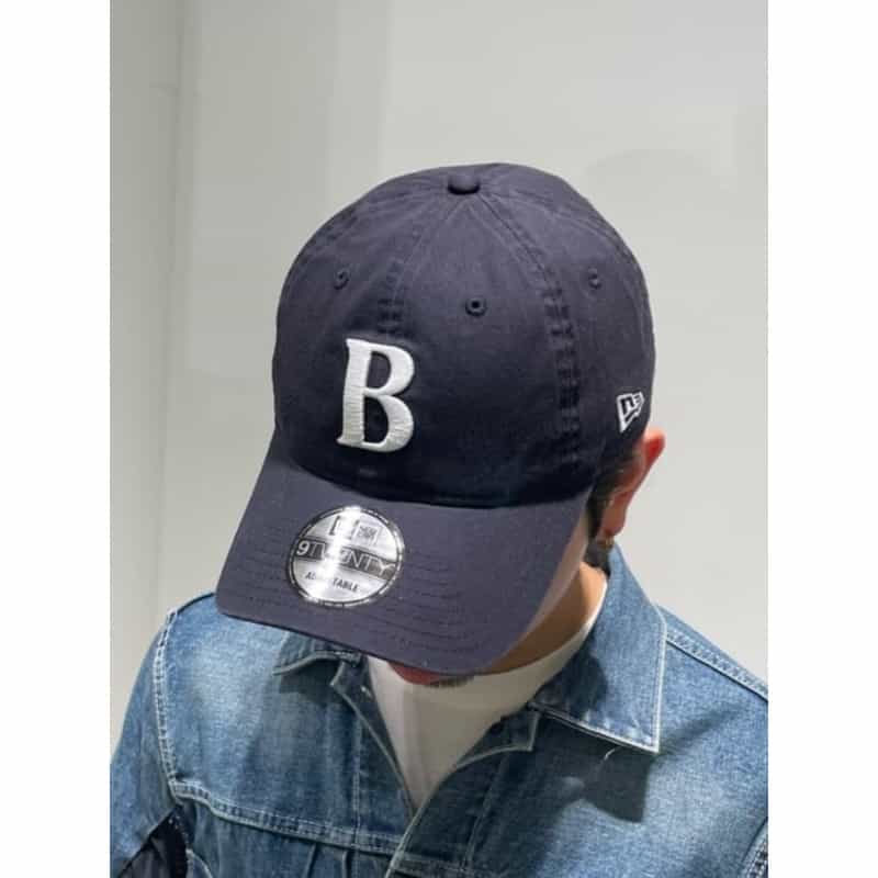 BARNEYS NEW YORK "BARNEYS" NEW ERAコラボレーション ロゴキャップ NAVY