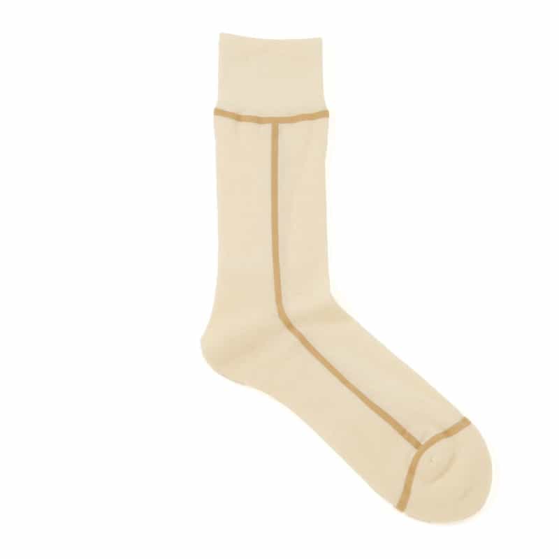 CHICSTOCKS CHICSTOCKS<シックストックス>ライン入りソックス IVORY