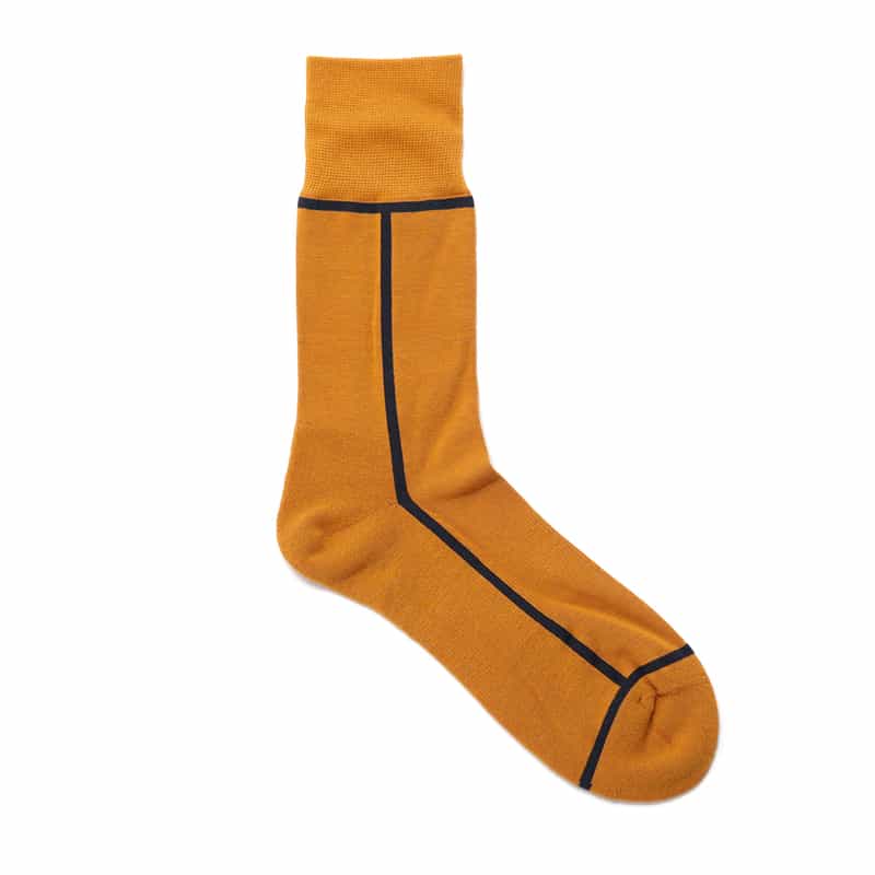 CHICSTOCKS CHICSTOCKS<シックストックス>ライン入りソックス MUSTARD