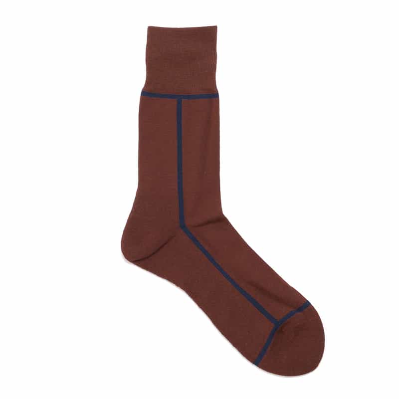 CHICSTOCKS CHICSTOCKS<シックストックス>ライン入りソックス WINE