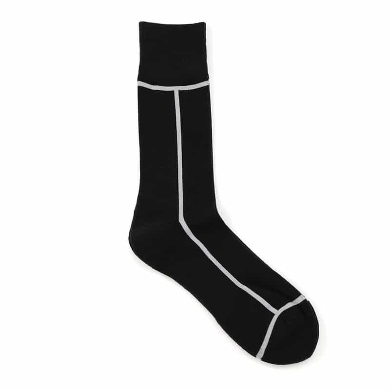 CHICSTOCKS CHICSTOCKS<シックストックス>ライン入りソックス BLACK