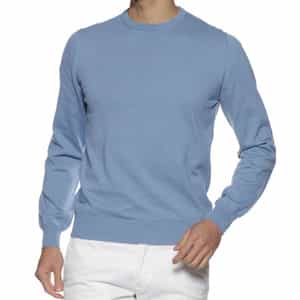 コットン素材クルーネックニットプルオーバー