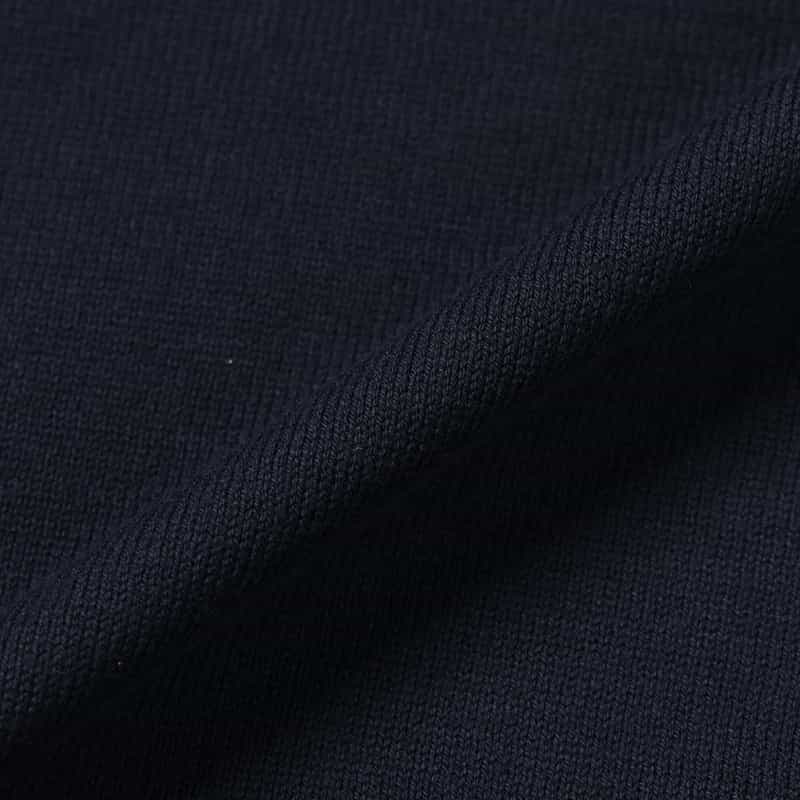 GRANSASSO コットン素材クルーネックニットプルオーバー NAVY