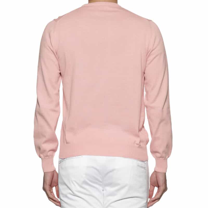 GRANSASSO コットン素材クルーネックニットプルオーバー PINK