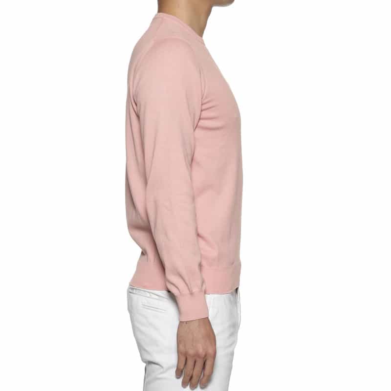 GRANSASSO コットン素材クルーネックニットプルオーバー PINK