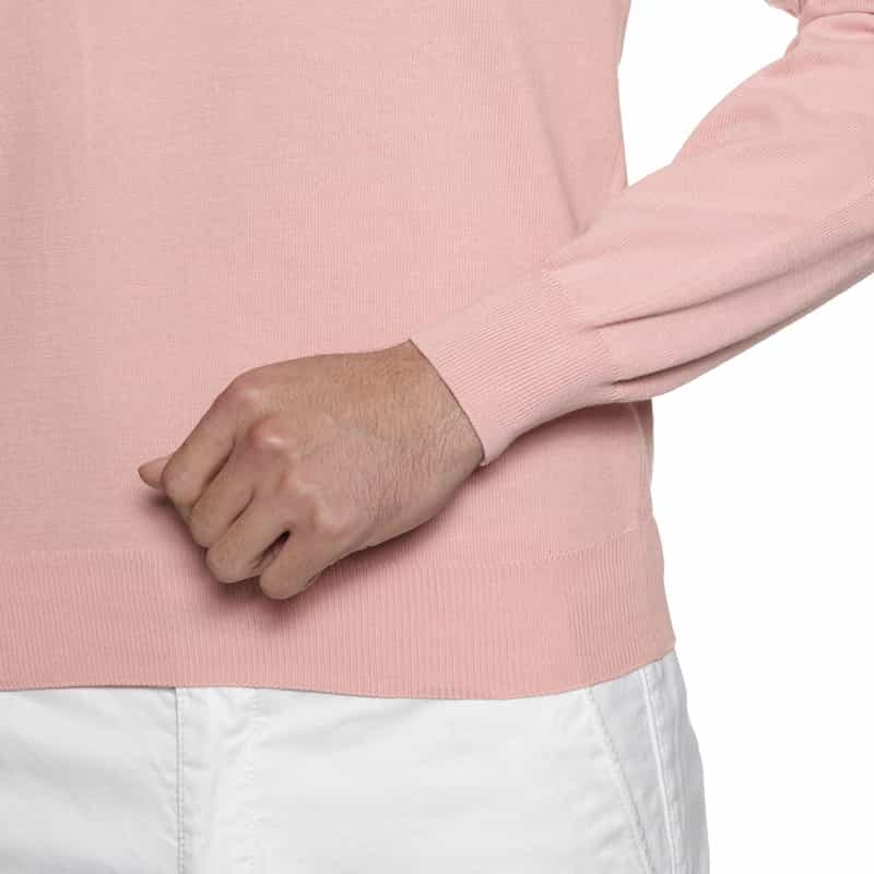 GRANSASSO コットン素材クルーネックニットプルオーバー PINK