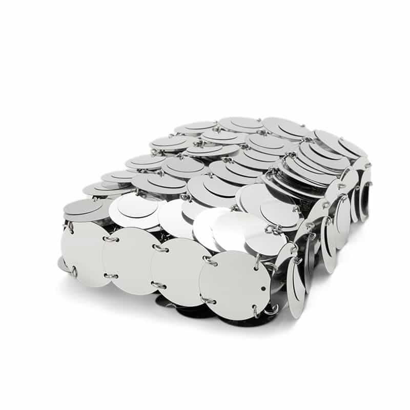 RABANNE RABANNE＜ラバンヌ＞ミニショルダーバッグ "SPARKLE" SILVER