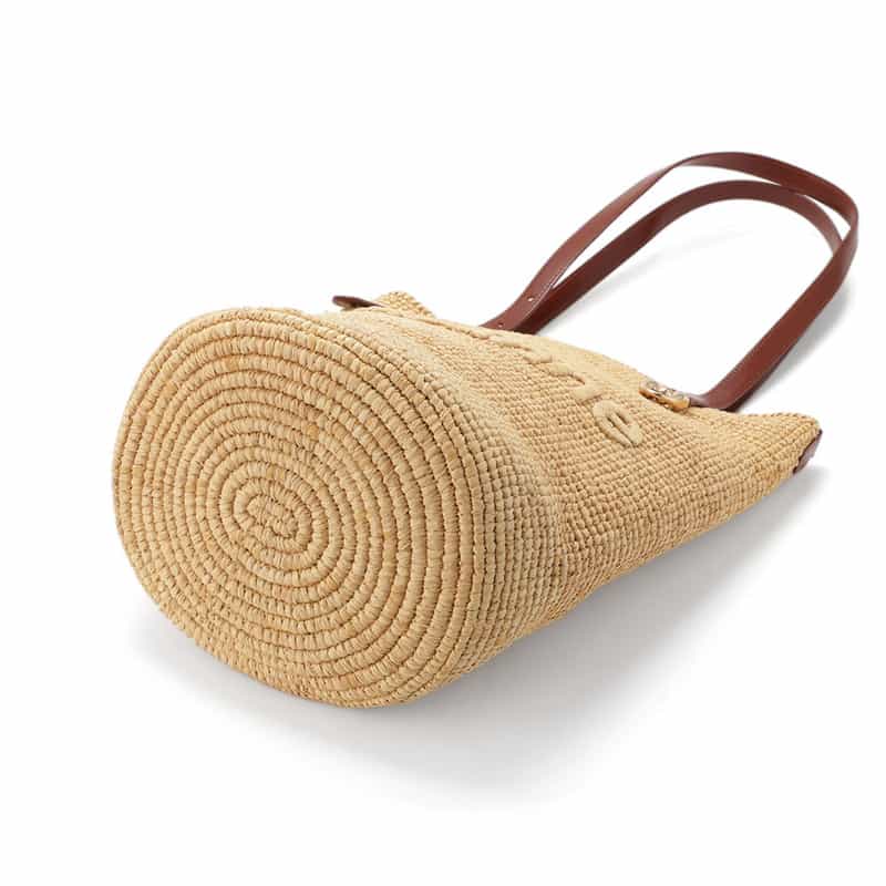 RABANNE ラフィアハンドバッグ BEIGE