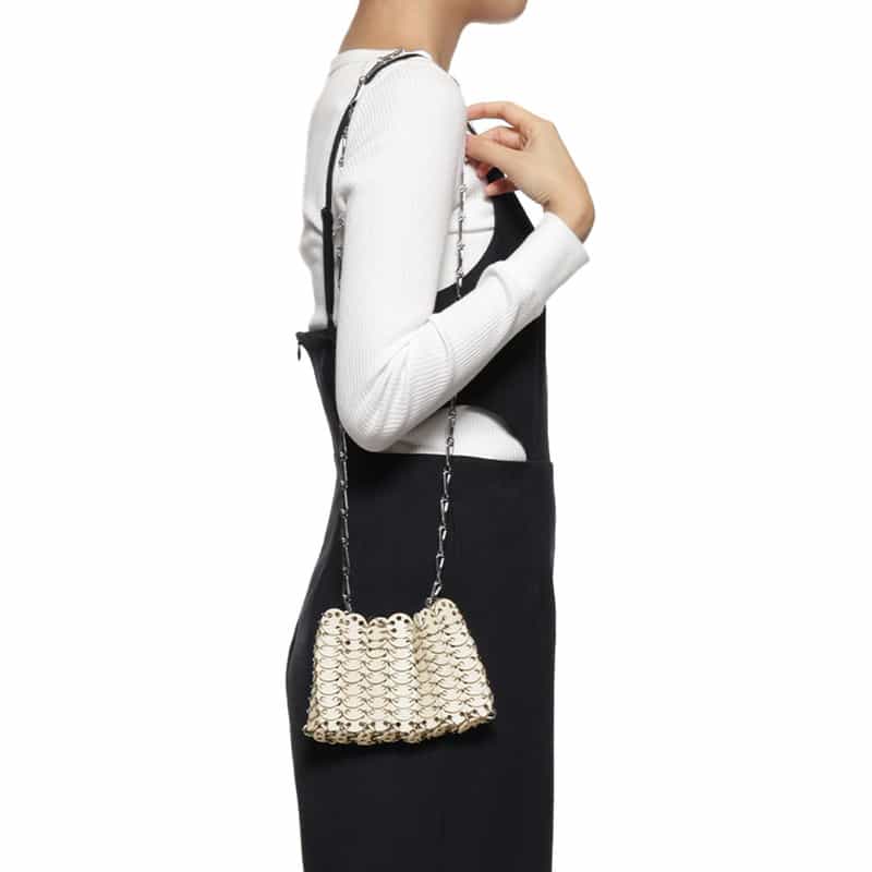 RABANNE "SAC A MAIN" ショルダーバッグ WHITE