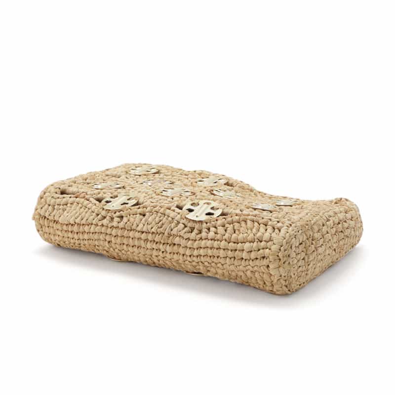 RABANNE "SAC A MAIN" ラフィアミニショルダーバッグ BEIGE