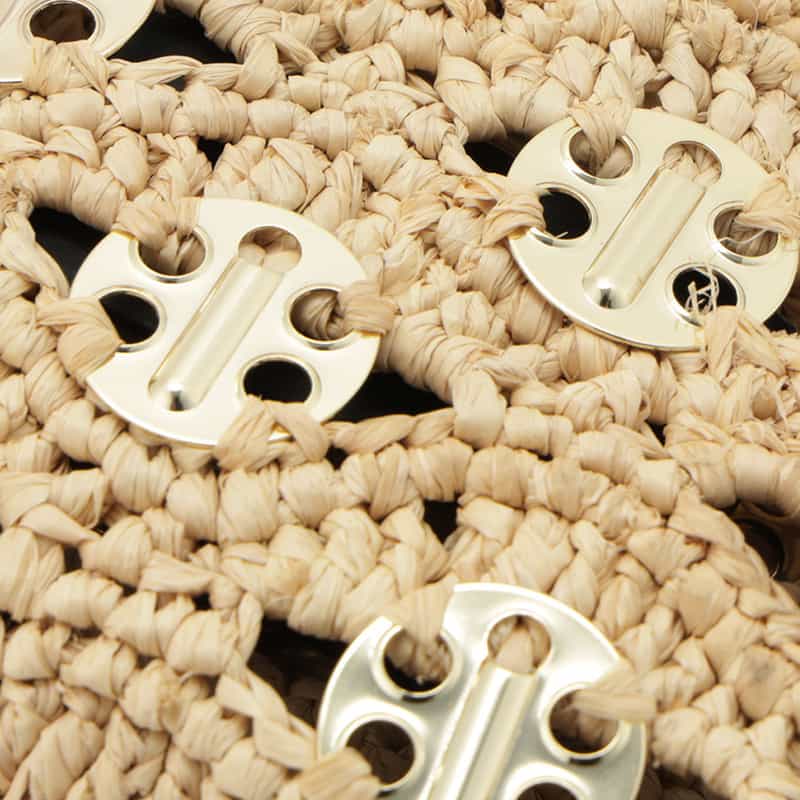 RABANNE "SAC A MAIN" ラフィアミニショルダーバッグ BEIGE