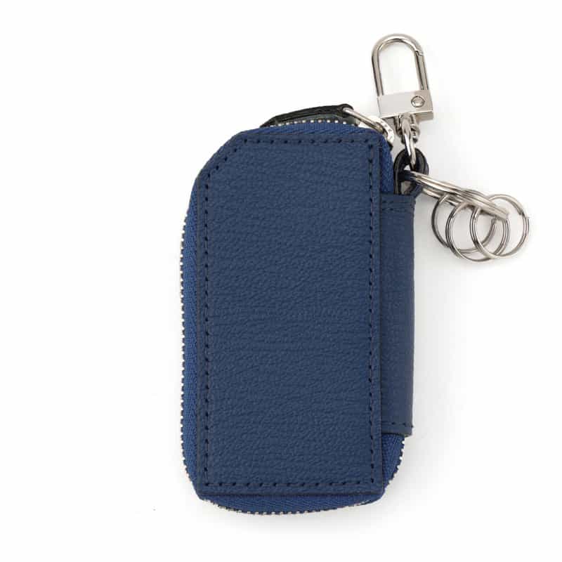 L’ARCOBALENO L'ARCOBALENO＜ラルコバレーノ＞バーニーズ　ニューヨーク限定ゴートレザー バイカラーキーケース"LA111" BLUE