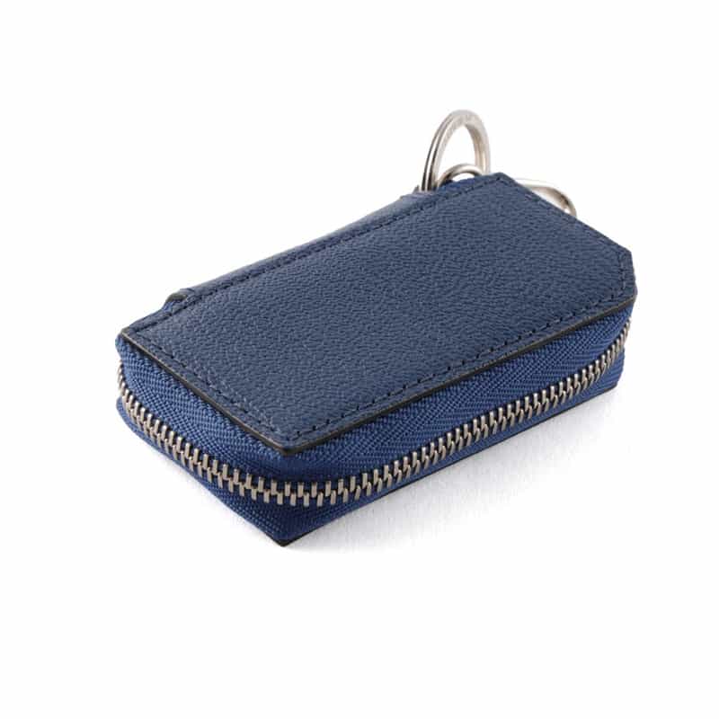 L’ARCOBALENO L'ARCOBALENO＜ラルコバレーノ＞バーニーズ　ニューヨーク限定ゴートレザー バイカラーキーケース"LA111" BLUE