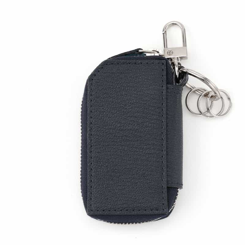 L’ARCOBALENO L'ARCOBALENO＜ラルコバレーノ＞バーニーズ　ニューヨーク限定ゴートレザー バイカラーキーケース"LA111" NAVY