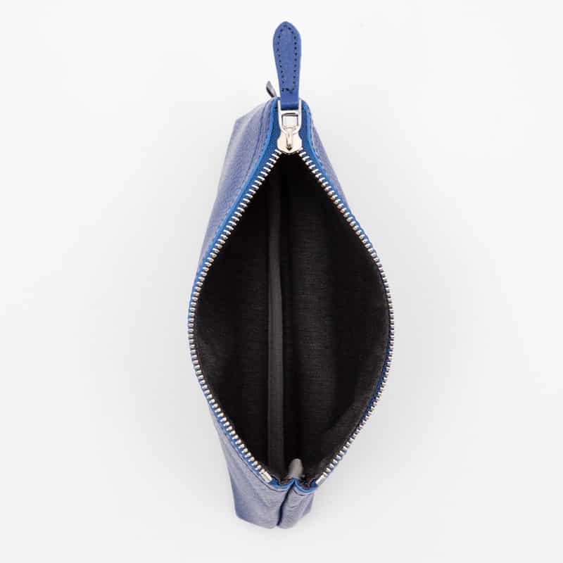 PELLE MORBIDA PELLE MORBIDA＜ペッレ モルビダ＞バーニーズ　ニューヨーク限定レザージップポーチ BLUE