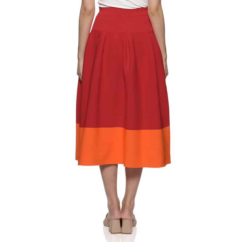 CFCL "POTTERY" フレアスカート RED