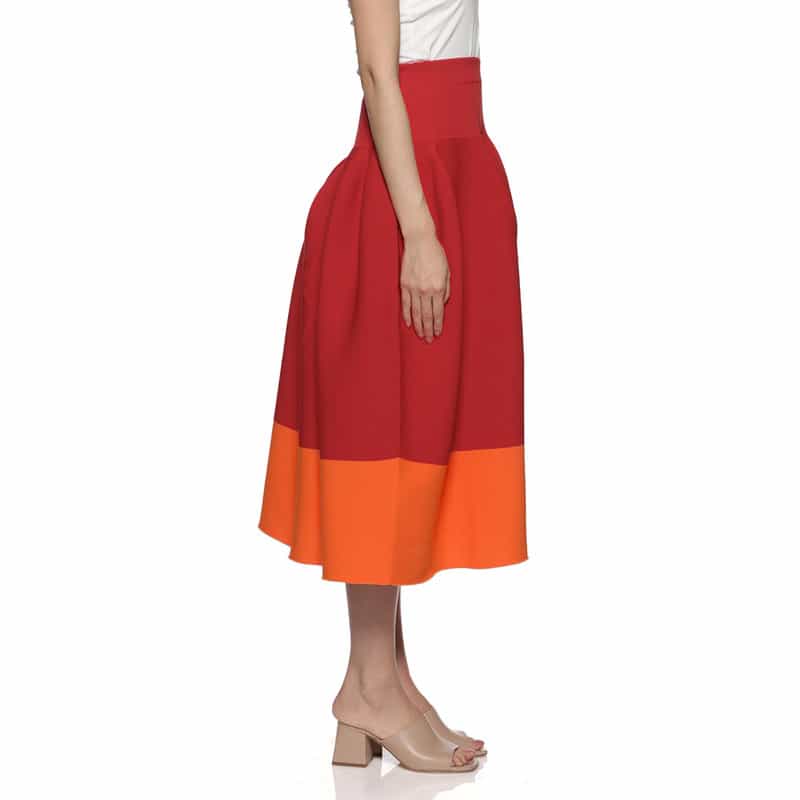 CFCL "POTTERY" フレアスカート RED