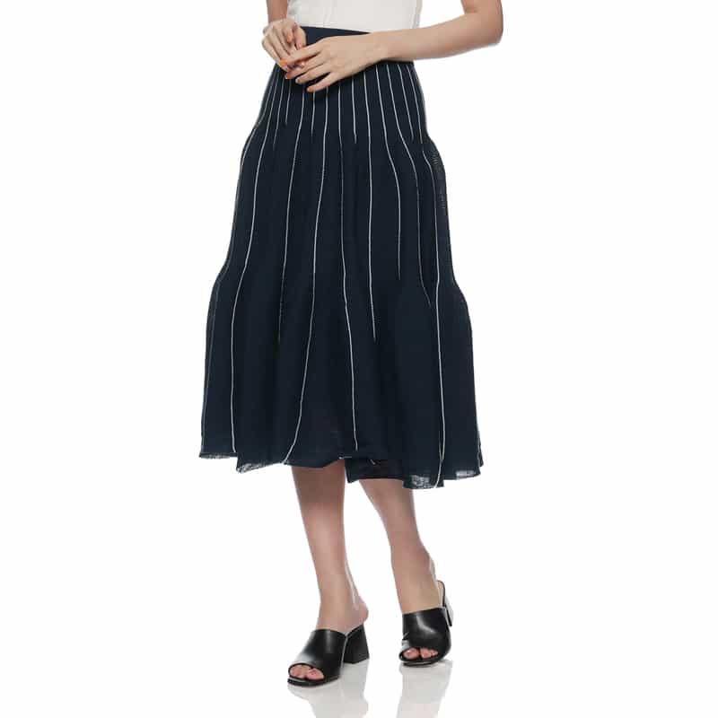 ナイロンツイル プリーツロングスカート（2223526）｜SACAI