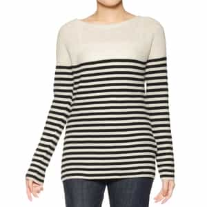 ウォッシャブル ボーダーニットプルオーバー