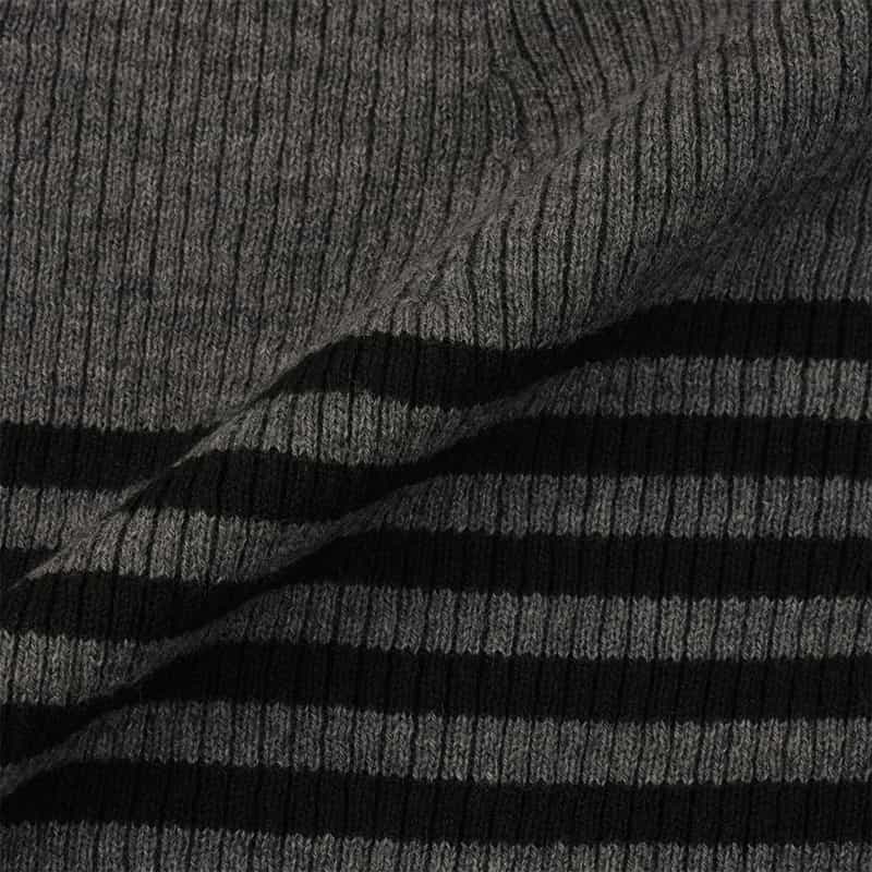 BARNEYS NEW YORK ウォッシャブル ボーダーニットプルオーバー GRAY