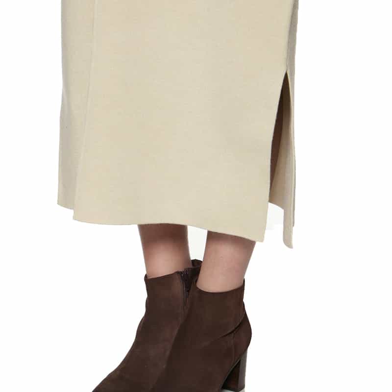 BARNEYS NEW YORK ウォッシャブル ニット Vネックジャンパードレス IVORY