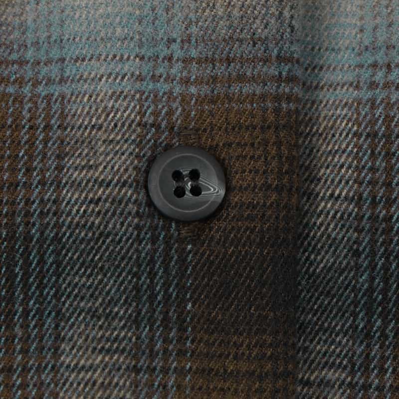 BARNEYS NEW YORK ウォッシャブル オンブレチェックシャツ BLUE