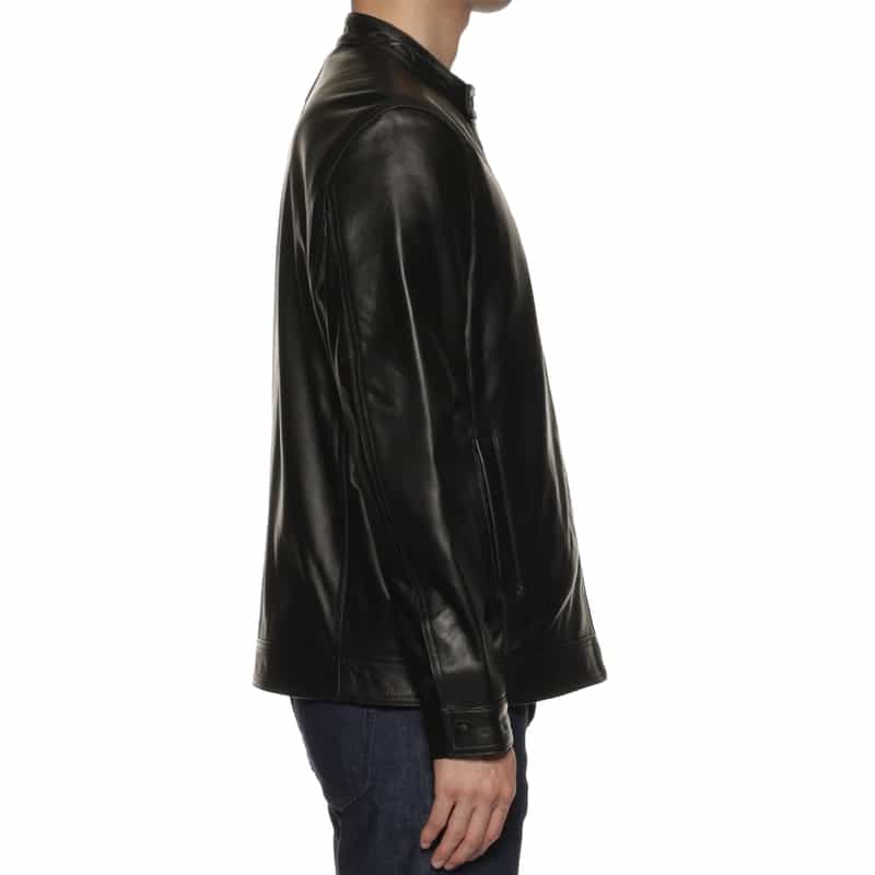 BARNEYS NEW YORK シングルレザーライダース ブルゾン BLACK