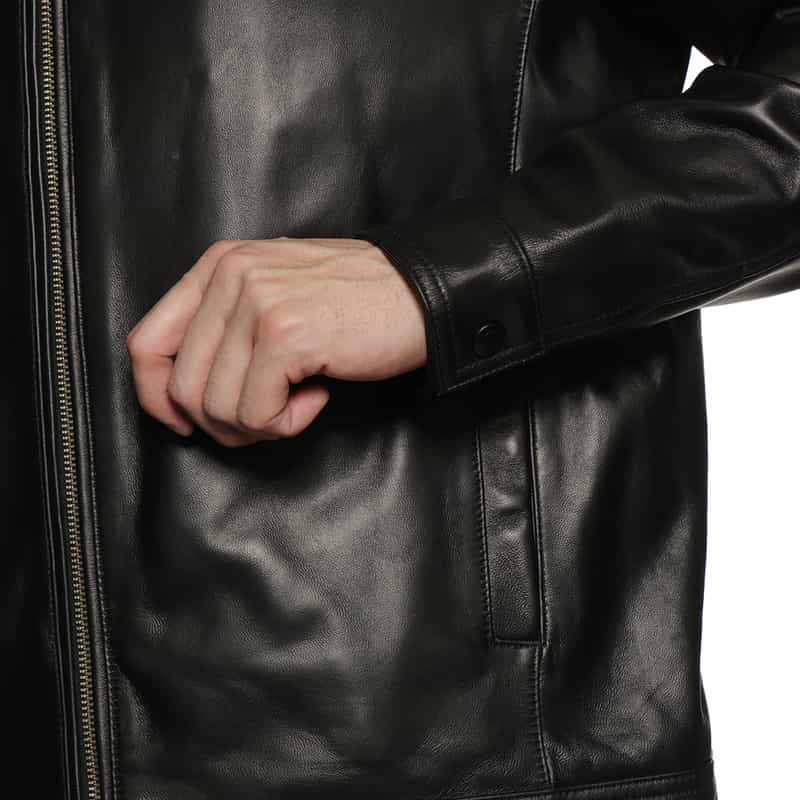 BARNEYS NEW YORK シングルレザーライダース ブルゾン BLACK