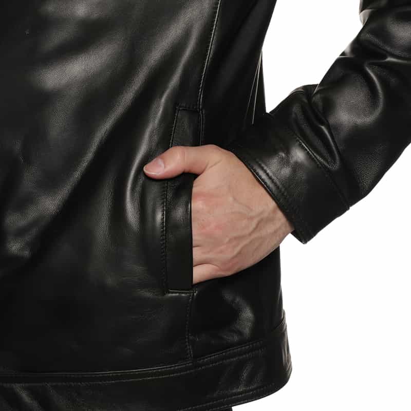 BARNEYS NEW YORK シングルレザーライダース ブルゾン BLACK