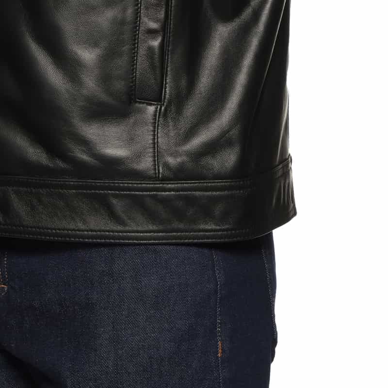 BARNEYS NEW YORK シングルレザーライダース ブルゾン BLACK