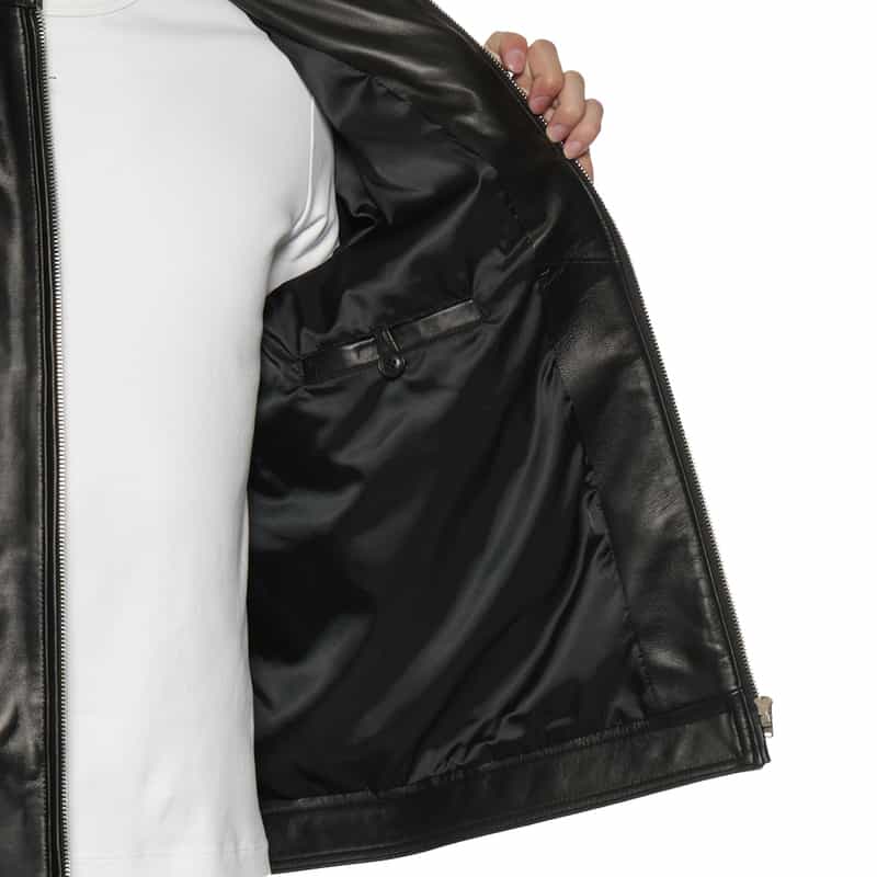 BARNEYS NEW YORK シングルレザーライダース ブルゾン BLACK