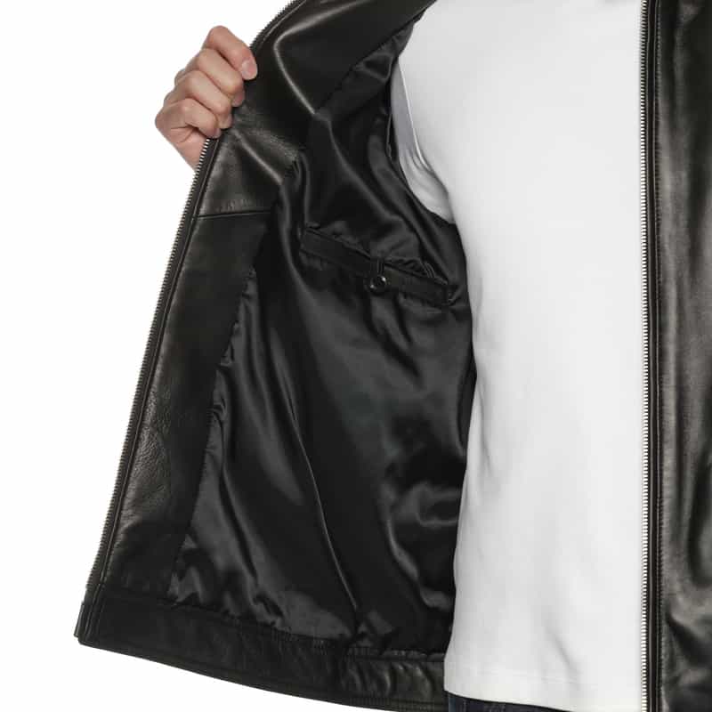 BARNEYS NEW YORK シングルレザーライダース ブルゾン BLACK