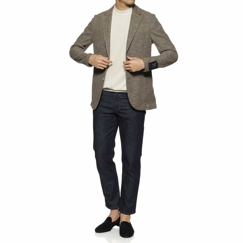 BARNEYS NEW YORK ジャージー素材ジャケット BEIGE