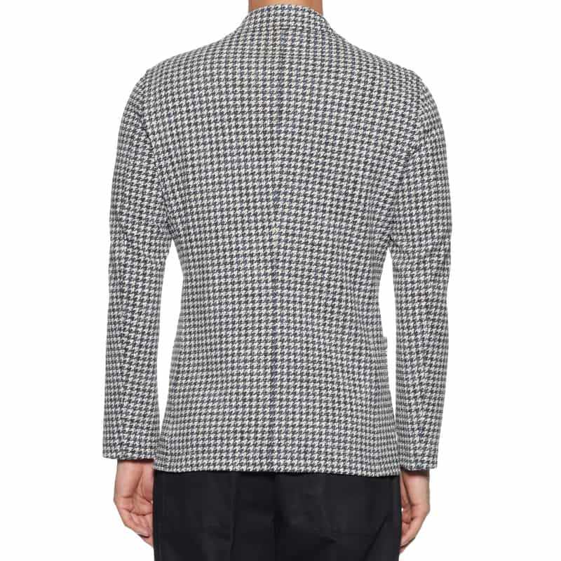 BARNEYS NEW YORK チェック柄ジャージージャケット BLUE