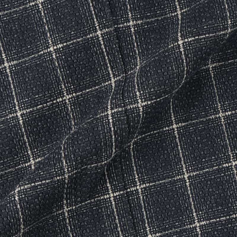 BARNEYS NEW YORK チェック柄ジャージージャケット NAVY