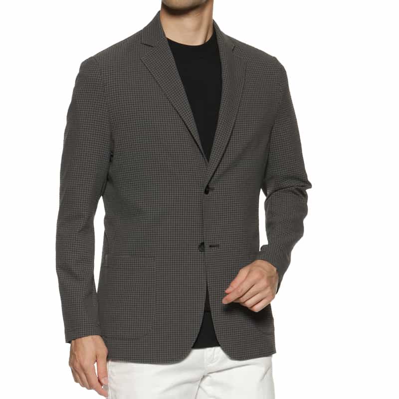 BARNEYS NEW YORK ストレッチサッカー素材 ジャケット GRAY