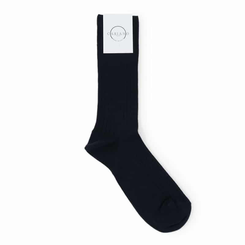 CASIANO CASIANO＜カジアーノ＞リブソックス NAVY