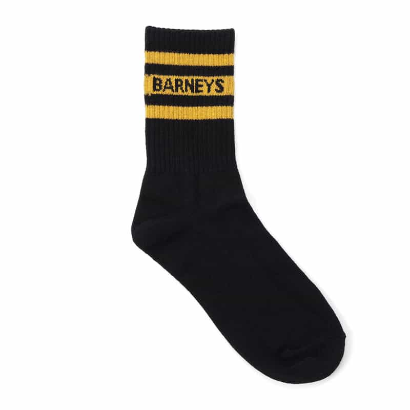 BARNEYS NEW YORK "BARNEYS" ロゴ入りソックス YELLOW