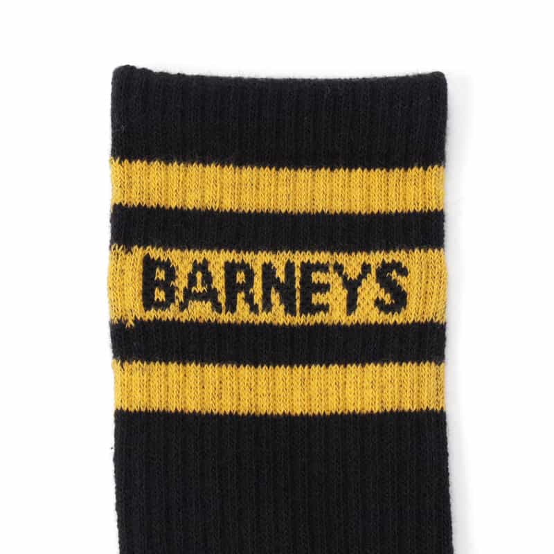 BARNEYS NEW YORK "BARNEYS" ロゴ入りソックス YELLOW