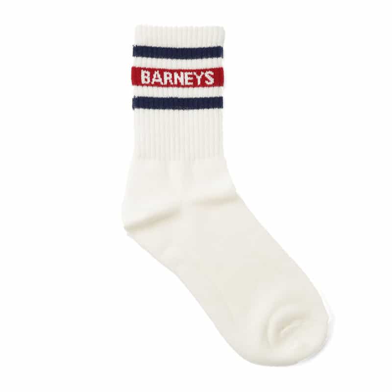 "BARNEYS" ロゴ入りソックス