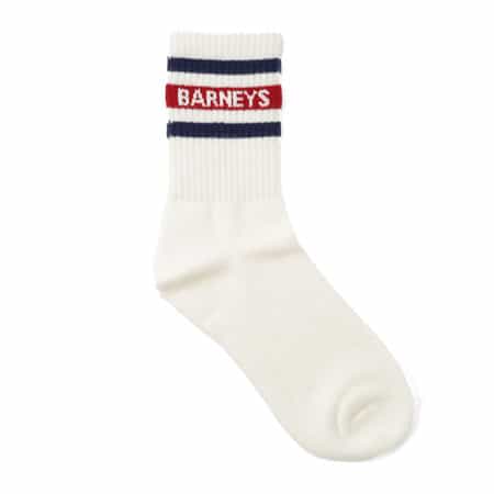 "BARNEYS" ロゴ入りソックス