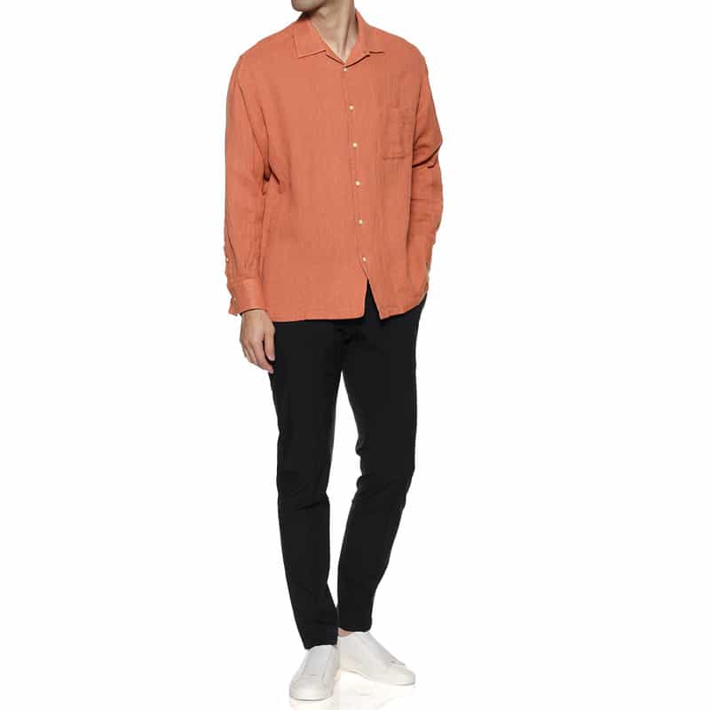 BARNEYS NEW YORK オープンカラーシャツ ORANGE